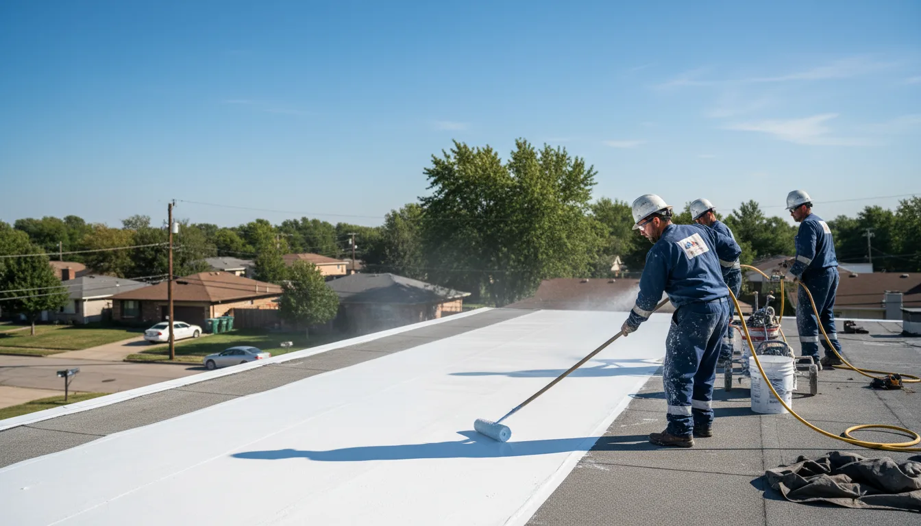 Commercial roof coating in Dickens, IA near me